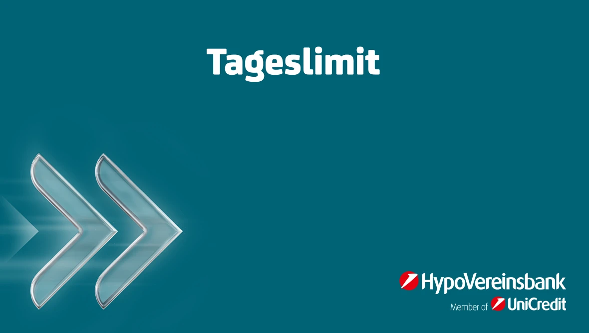 Introbild in blau mit dem Title Tageslimit