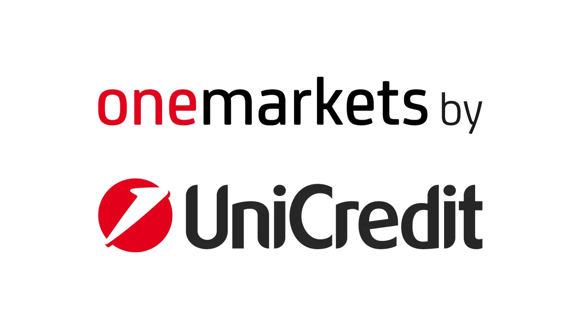 Logo mit Schriftzug onemarkets, wobei one rot und markets schwarz auf weißem Hintergrund dargestellt ist.