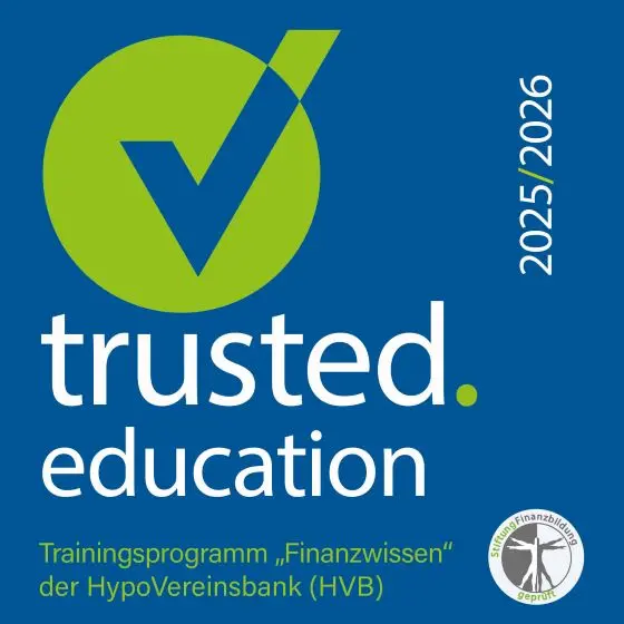 Logo von der Stiftung Finanzbildung, genannt "Trusted Education"